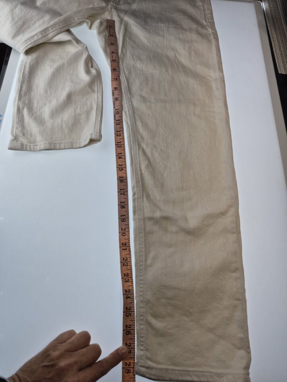 Peter Millar Crown Crafted White Jeans Men 32x30 Straight Leg 5-Pocket Denim - Picture 7 of 8